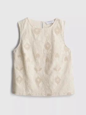 The Edit Baumwoll-Tanktop mit Stickerei