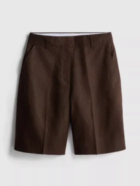 The Edit Bermuda shorts aus Leinen mit Falten