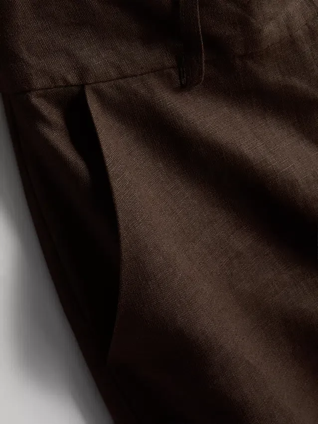 The Edit Bermuda shorts aus Leinen mit Falten The Edit Bermuda shorts aus Leinen mit Falten