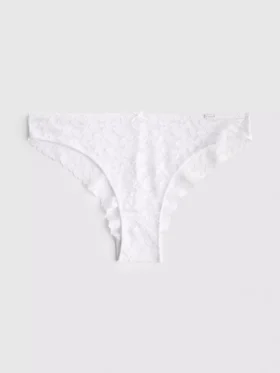 The Edit – Brasilian-Slip mit Blumen-Spitze