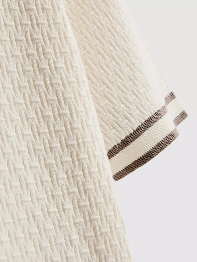 The Edit Polohemd mit strukturiertem Reißverschluss The Edit Polohemd mit strukturiertem Reißverschluss