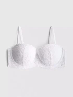 The Edit Push-up-BH aus floraler Spitze