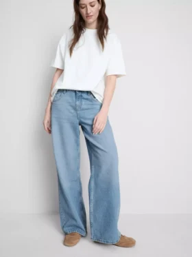 The Edit Straight-Leg-Jeans aus Baumwoll-Denim
