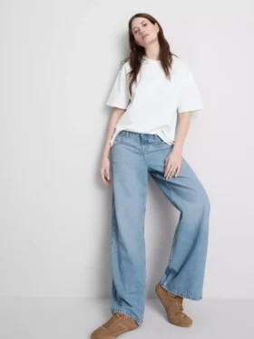 The Edit Straight-Leg-Jeans aus Baumwoll-Denim