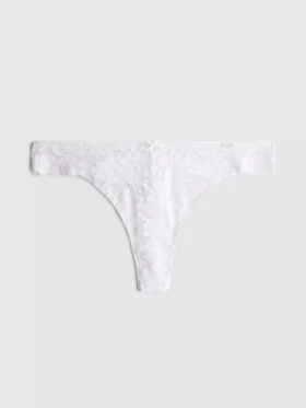 The Edit Tanga aus floraler Spitze
