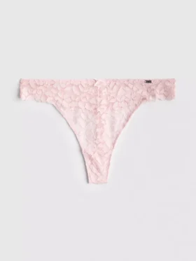 The Edit Tanga aus floraler Spitze