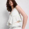 The Primark Scene | Baumwoll-Top mit Broderie-Muster, V-Ausschnitt und Trägern The Primark Scene | Baumwoll-Top mit Broderie-Muster, V-Ausschnitt und Trägern