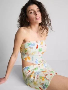 The Primark Scene | Bedrucktes, geschwungenes Bandeau-Top