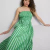 The Primark Scene | Gerafftes gestreiftes Bandeau-Midi-Kleid The Primark Scene | Gerafftes gestreiftes Bandeau-Midi-Kleid