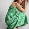 The Primark Scene | Gerafftes gestreiftes Bandeau-Midi-Kleid The Primark Scene | Gerafftes gestreiftes Bandeau-Midi-Kleid