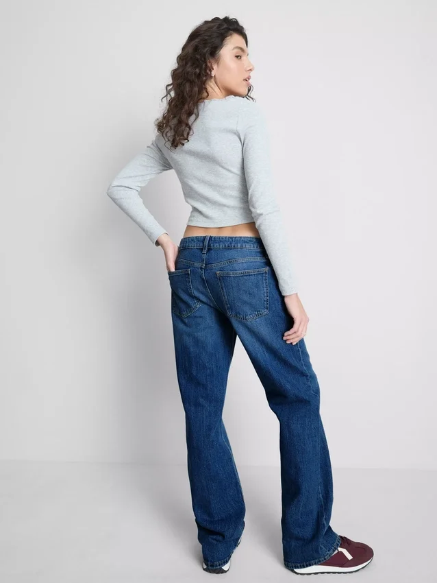 The Primark Scene | Low-Rise-Jeans mit geradem Bein The Primark Scene | Low-Rise-Jeans mit geradem Bein