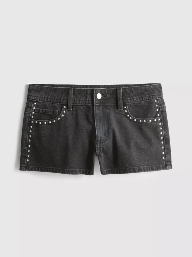 The Primark Scene | Mikro-Shorts aus Baumwoll-Denim mit Nieten The Primark Scene | Mikro-Shorts aus Baumwoll-Denim mit Nieten