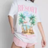 The Primark Scene | Oversized-Resort-T-Shirt aus Baumwolle The Primark Scene | Oversized-Resort-T-Shirt aus Baumwolle