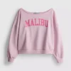 The Primark Scene | Sweatshirt mit Slogan und schulterfreiem Ausschnitt The Primark Scene | Sweatshirt mit Slogan und schulterfreiem Ausschnitt