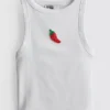 The Primark Scene | Tanktop mit Perlenverzierung aus Baumwollmischung The Primark Scene | Tanktop mit Perlenverzierung aus Baumwollmischung