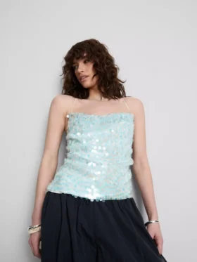 The Primark Scene | Top mit Riemchen, Pailletten und Wasserfallausschnitt