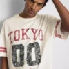 Tokyo Kurzarm-T-Shirt mit Used-Look und Grafikdruck Tokyo Kurzarm-T-Shirt mit Used-Look und Grafikdruck