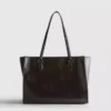 Tote-Bag aus Kunstleder mit Crackle-Effekt