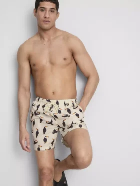 Toucan-Shorts mit Kordelzug am Bund