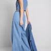Trainingshose aus Baumwoll-Denim mit weitem Bein Trainingshose aus Baumwoll-Denim mit weitem Bein
