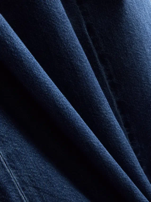 Trainingshose aus Baumwoll-Denim mit weitem Bein Trainingshose aus Baumwoll-Denim mit weitem Bein
