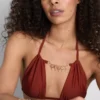 Triangel-Bikini-Oberteil mit Kettenverzierung Triangel-Bikini-Oberteil mit Kettenverzierung