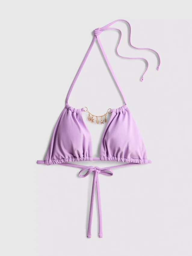 Triangel-Bikini-Oberteil mit Kettenverzierung Triangel-Bikini-Oberteil mit Kettenverzierung