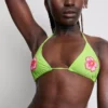 Triangel-Bikini-Oberteil mit Perlenblume Triangel-Bikini-Oberteil mit Perlenblume