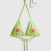 Triangel-Bikini-Oberteil mit Perlenblume Triangel-Bikini-Oberteil mit Perlenblume