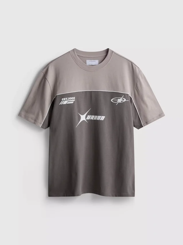 Urban Studio zweifarbiges T-Shirt Urban Studio zweifarbiges T-Shirt