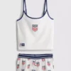 USA FC Baumwoll-reiches Cami-Shorty-Schlafanzug-Set USA FC Baumwoll-reiches Cami-Shorty-Schlafanzug-Set