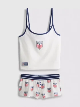 USA FC Baumwoll-reiches Cami-Shorty-Schlafanzug-Set