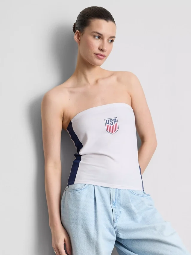 USA Soccer Bandeau-Top mit hohem Baumwollanteil USA Soccer Bandeau-Top mit hohem Baumwollanteil