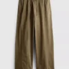 Utility-Hose mit weitem Bein und Nahtdetails Utility-Hose mit weitem Bein und Nahtdetails