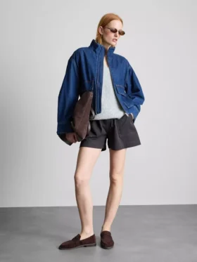 Utility-Shorts aus Baumwoll-Denim