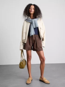 Utility-Shorts aus Baumwoll-Denim