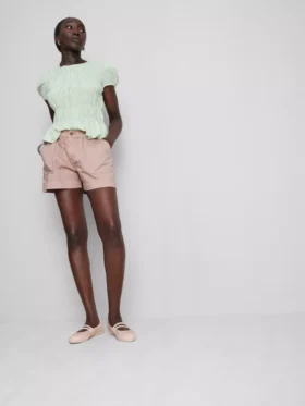 Utility-Shorts aus Baumwoll-Denim