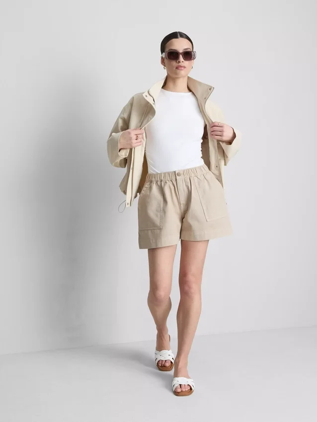 Utility-Shorts aus Baumwoll-Denim Utility-Shorts aus Baumwoll-Denim