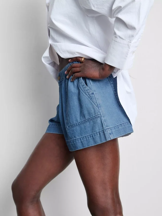 Utility-Shorts aus Baumwoll-Denim Utility-Shorts aus Baumwoll-Denim