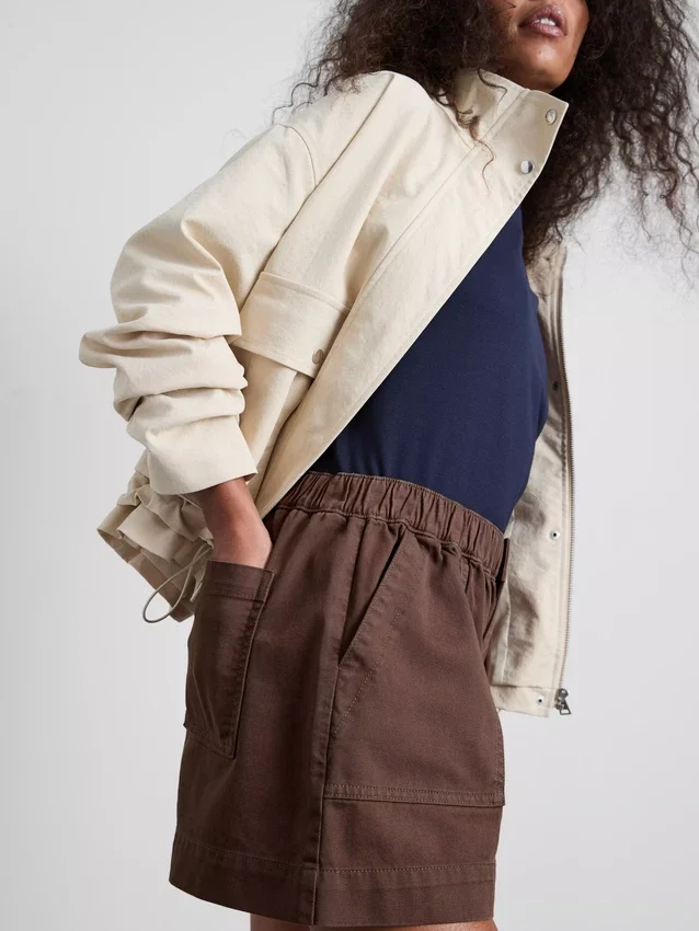Utility-Shorts aus Baumwoll-Denim Utility-Shorts aus Baumwoll-Denim
