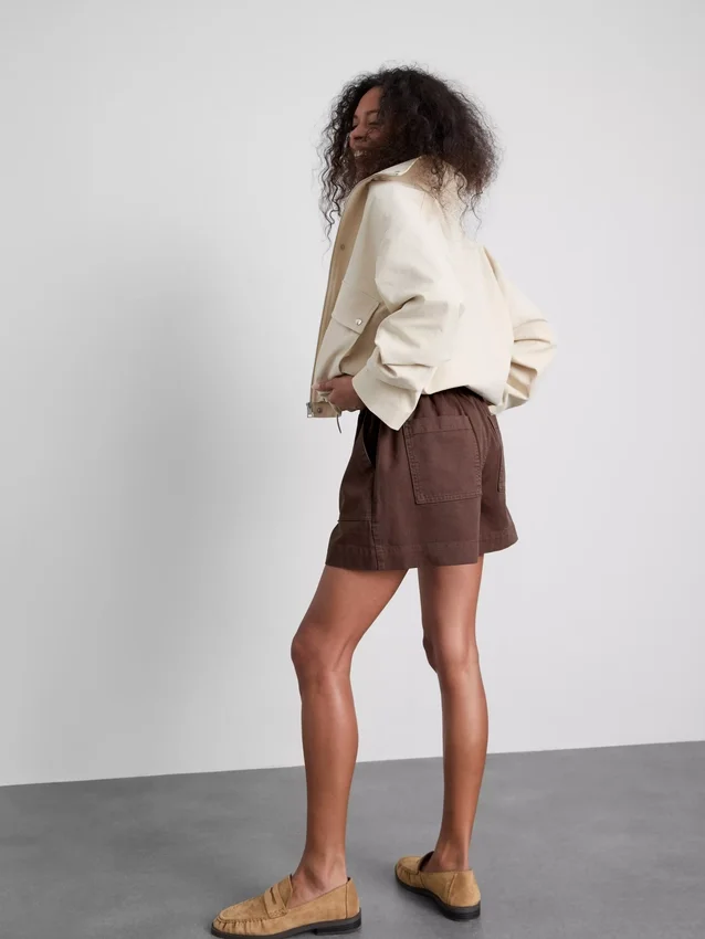 Utility-Shorts aus Baumwoll-Denim Utility-Shorts aus Baumwoll-Denim