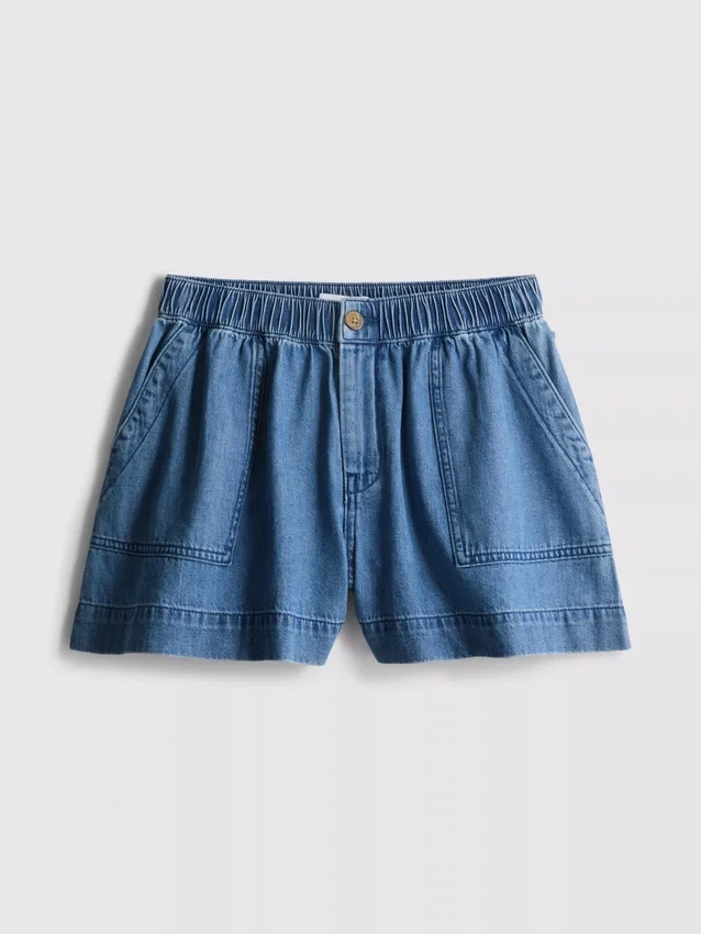 Utility-Shorts aus Baumwoll-Denim Utility-Shorts aus Baumwoll-Denim