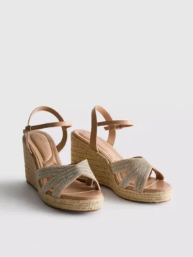Verzierte Espadrilles mit Keilabsatz