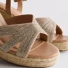 Verzierte Espadrilles mit Keilabsatz