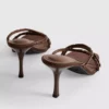 Verzierte Riemchensandalen mit High Heels