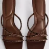 Verzierte Riemchensandalen mit High Heels