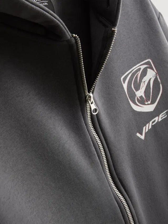 Viper-Hoodie mit durchgehendem Reißverschluss Viper-Hoodie mit durchgehendem Reißverschluss