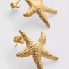 Wasserfeste Seestern-Ohrstecker