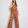 Weit geschnittene Hose mit Aufdruck Weit geschnittene Hose mit Aufdruck