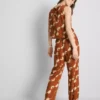 Weit geschnittene Hose mit Aufdruck Weit geschnittene Hose mit Aufdruck